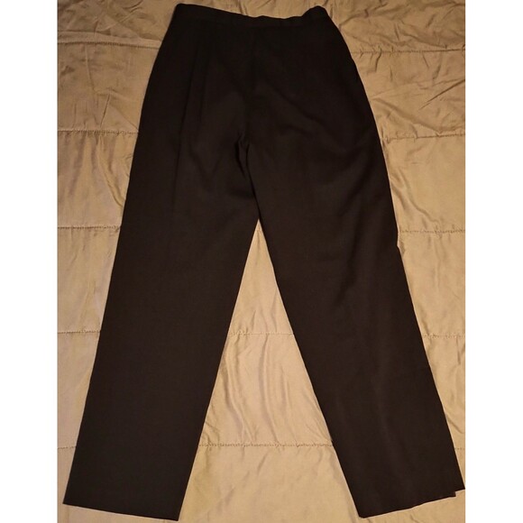 L.L. Bean Pleated Dress Pants Trousers Black Women’s Size 8 M/T - Picture 2 of 8